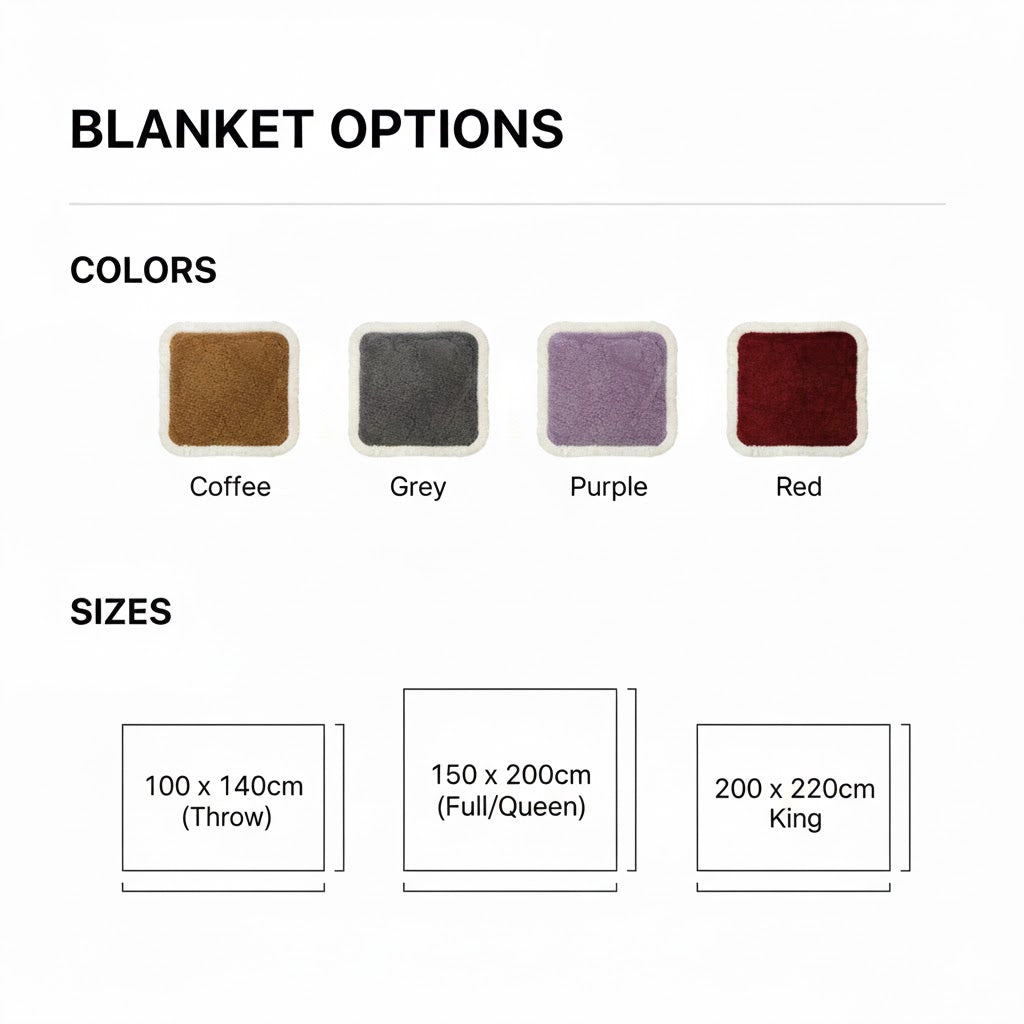 Cozy Plush Fleece Blanket — Ultra-Soft, Thick & Warm Throw for Couch, Bed & Home Décor (Multiple Sizes & Colors)