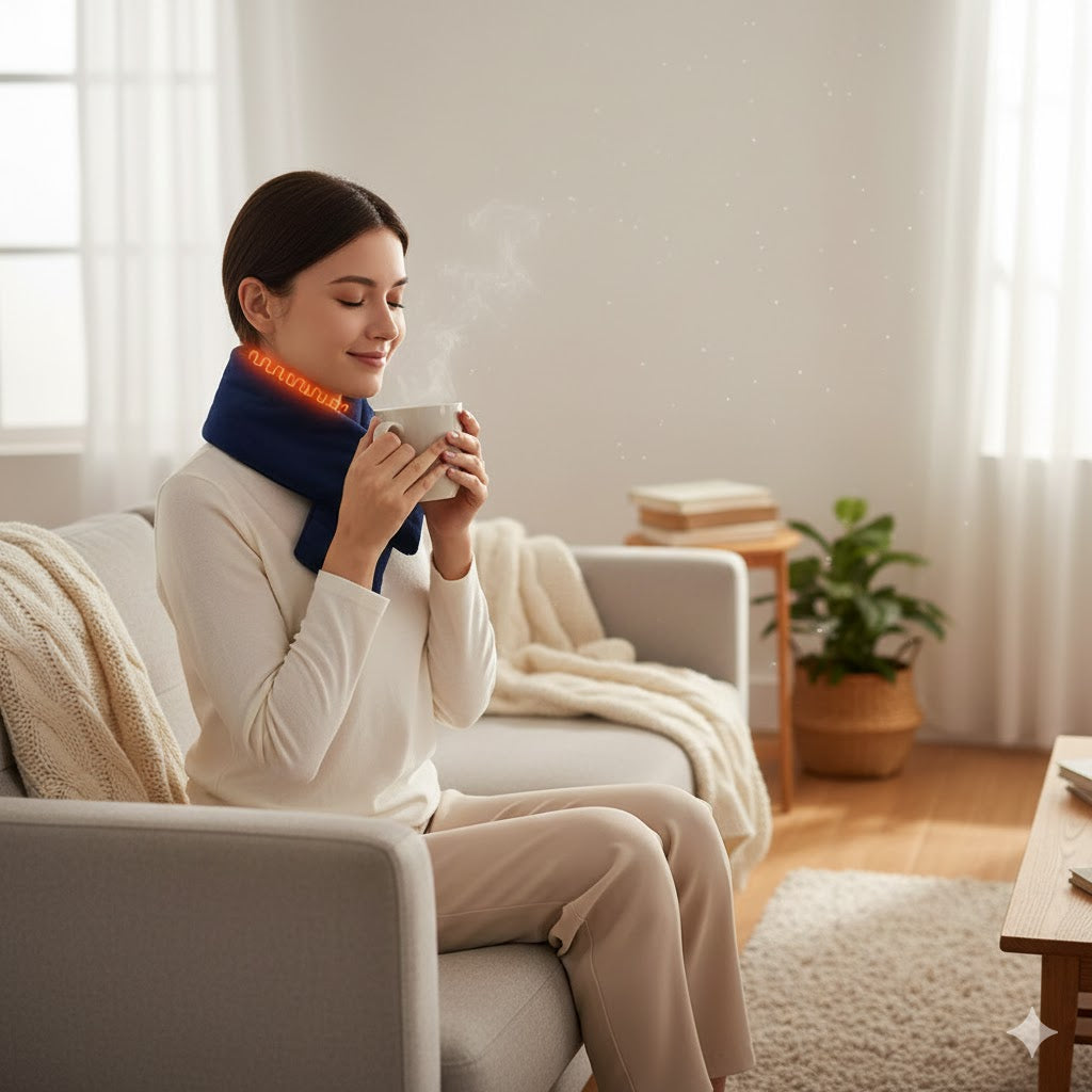 USB Heated Neck Scarf – Adjustable 3-Level Temperature Warmth