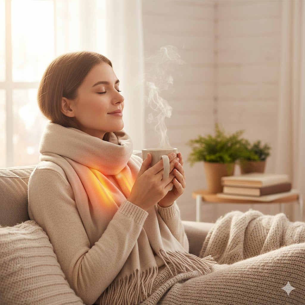 Electric Heated Winter Scarf – USB Warming Neck Wrap (3 Heat Modes)