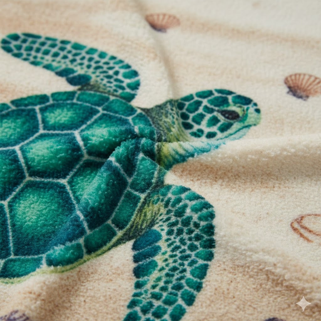 Sea Turtle Plush Fleece Blanket — Ultra-Soft, Warm & Cozy Throw (3 Sizes)