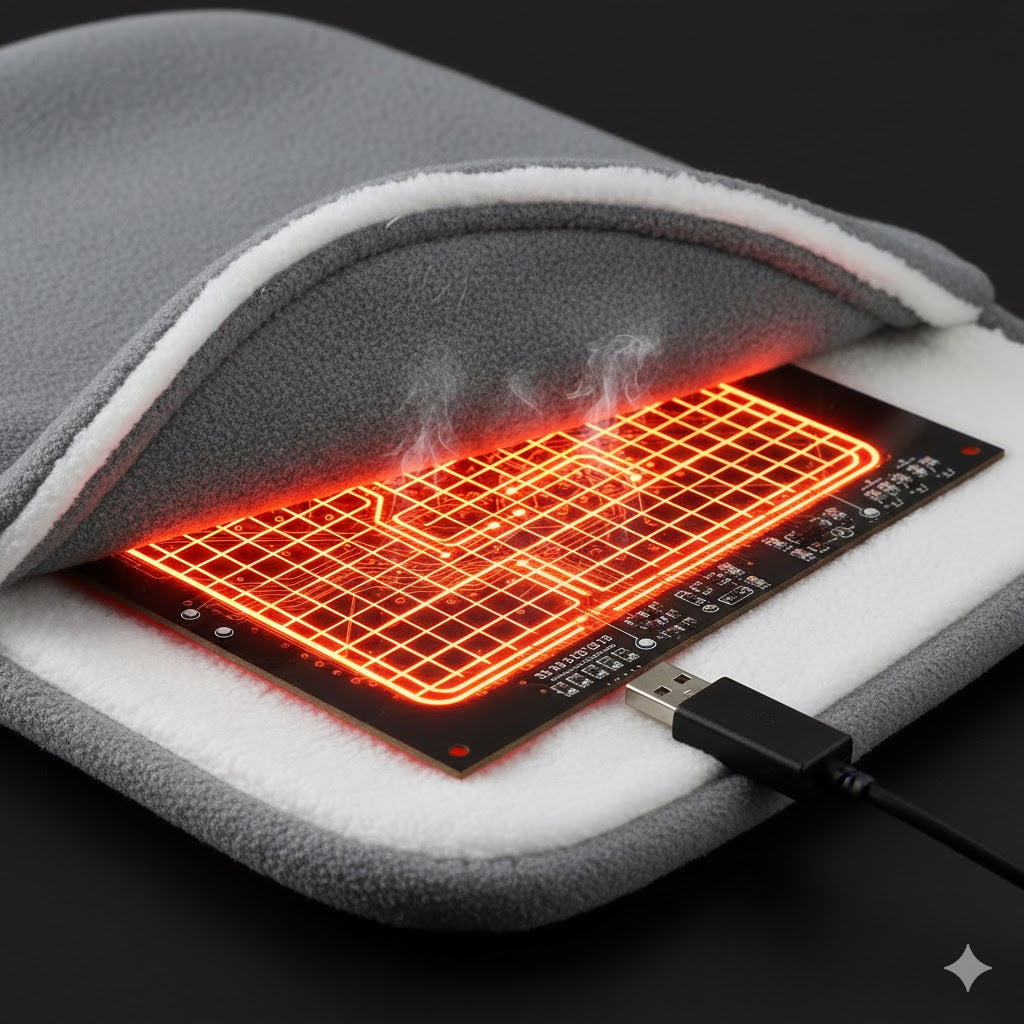 USB Foot Warmer Pad – Plush, Washable, Under-Desk Heating Mat (Winter Essential)Instant foot warmth in seconds — perfect for cold floors, desks, and bedtime comfort.