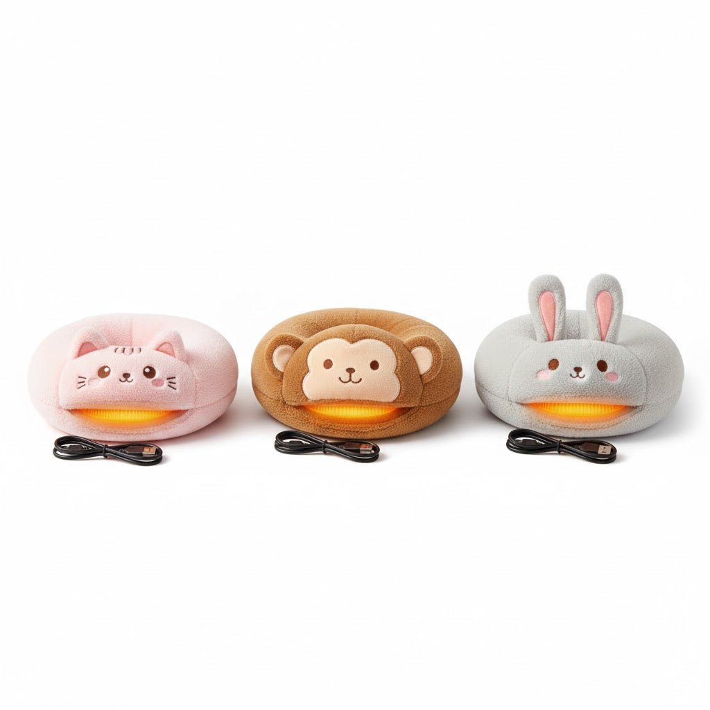 USB Plush Heated Foot Warmer — Ultra-Soft Cozy Foot Heating Pad for Home & Desk