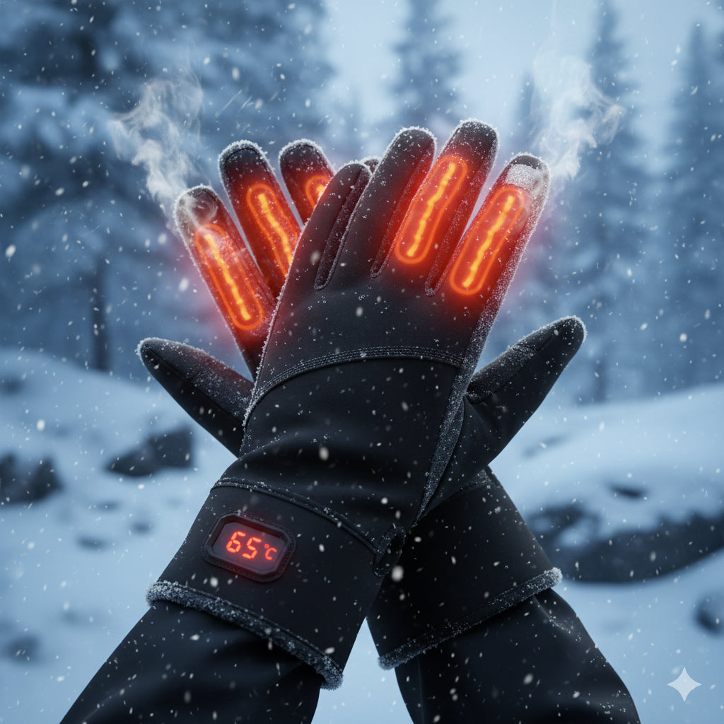 Rechargeable Heated Gloves — Instant Warmth for Cycling, Outdoor Work & Winter Sports