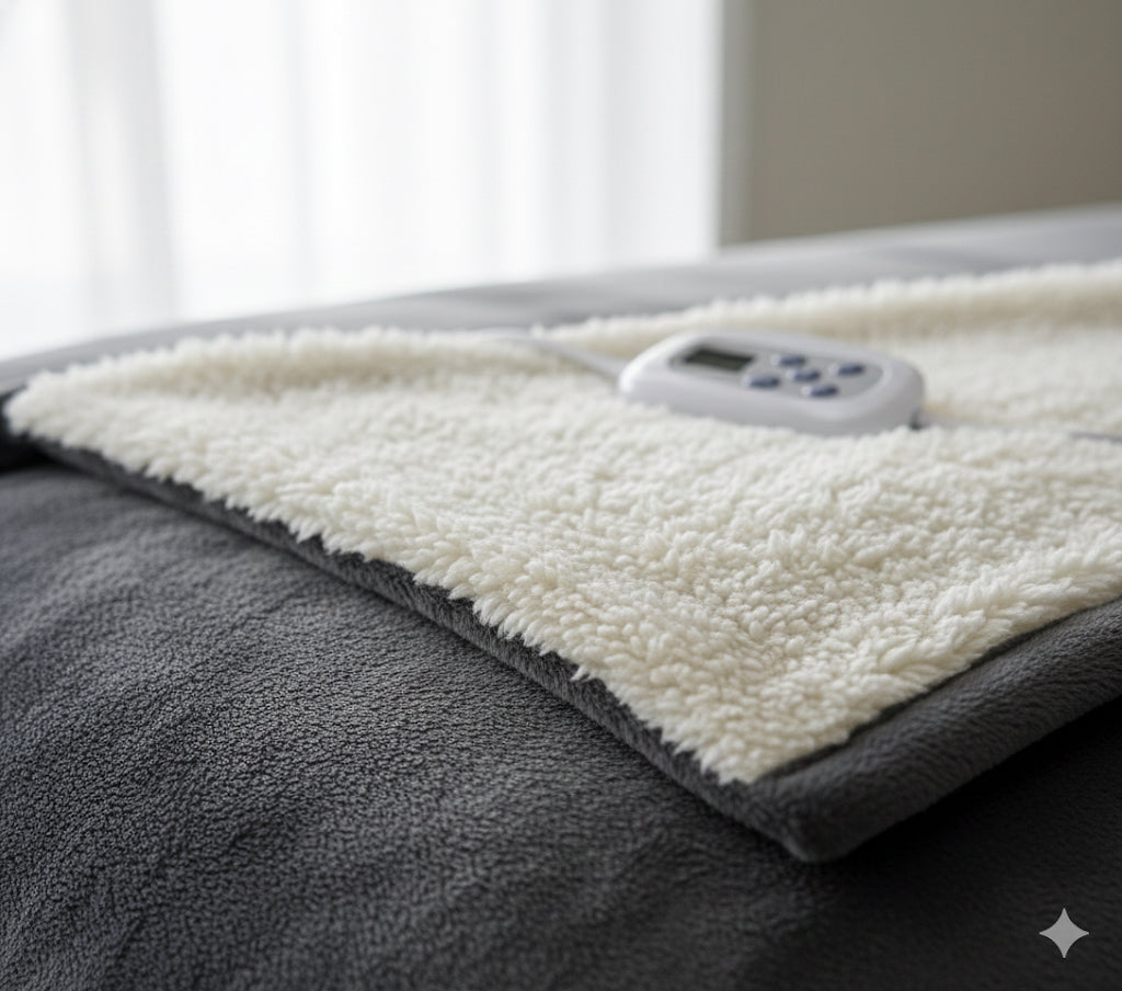 Electric Heated Blanket — Ultra-Soft Sherpa, 10 Heat Levels & Auto-Off (Throw & Full Sizes)