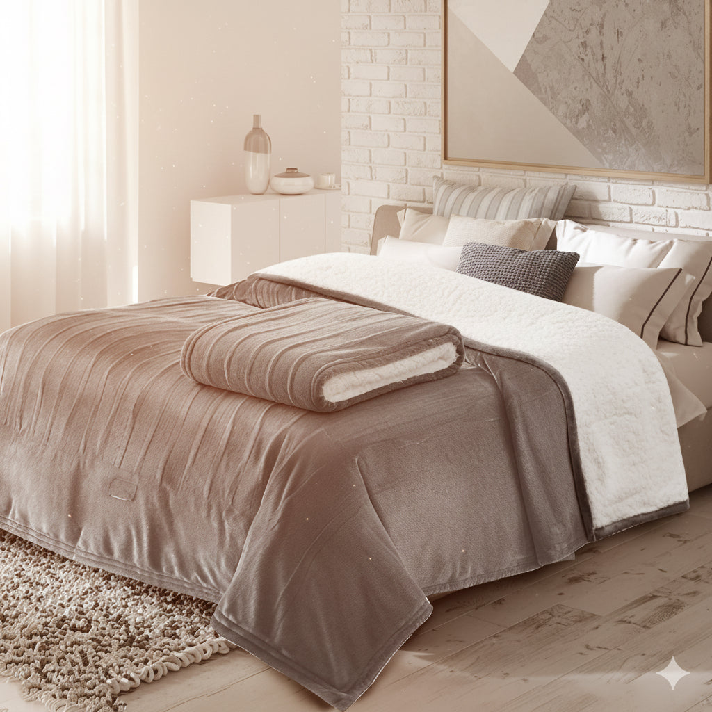 USB Heated 10-Level Electric Fleece Blanket (Twin–King)