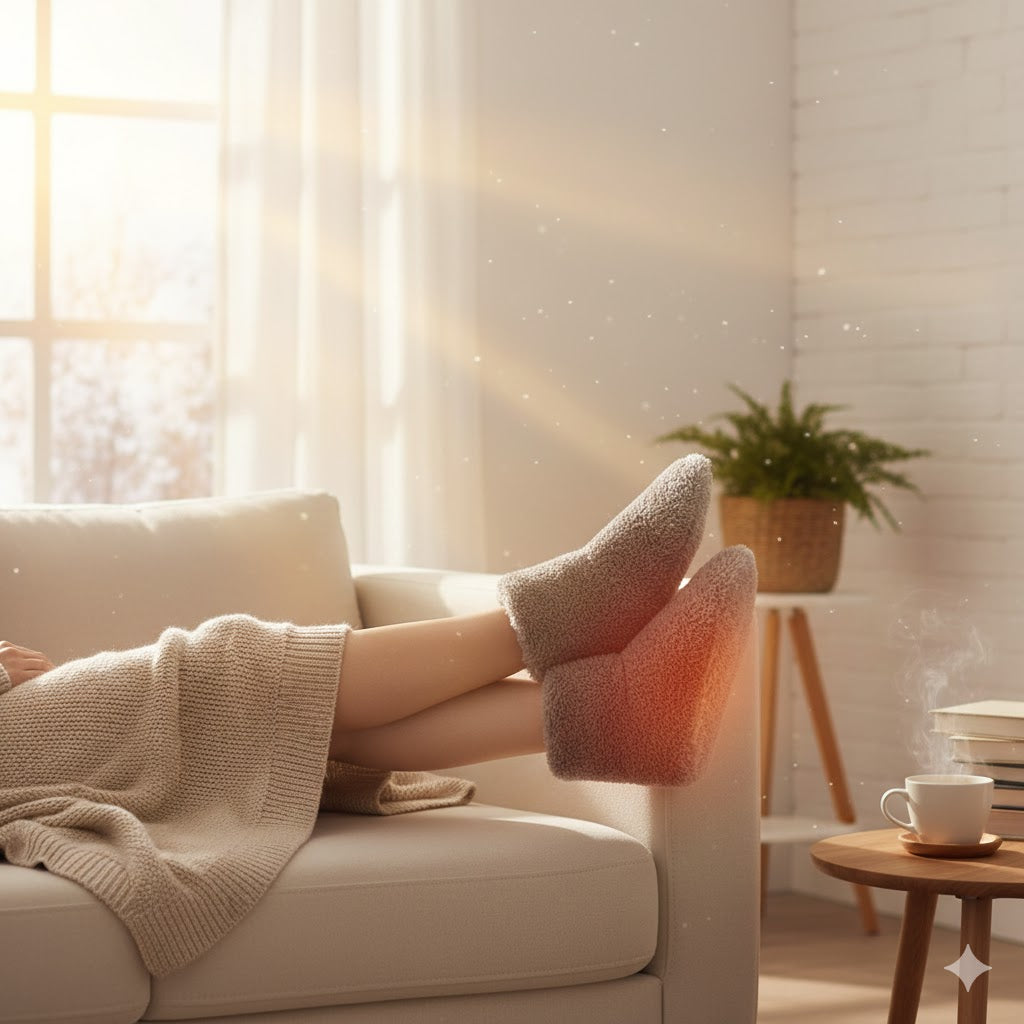 USB Heated Plush Slippers – Winter Foot Warmers