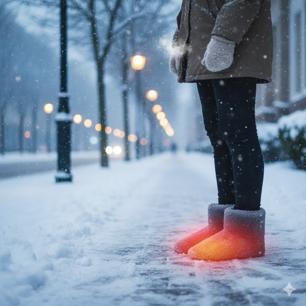 USB Heated Plush Slippers – Winter Foot Warmers