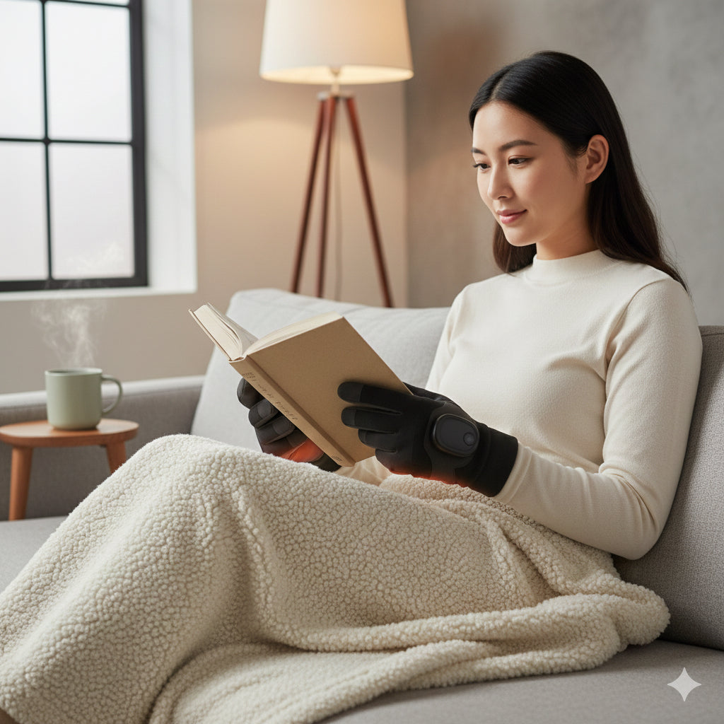 Rechargeable Heated Gloves — Instant Warmth for Cycling, Outdoor Work & Winter Sports