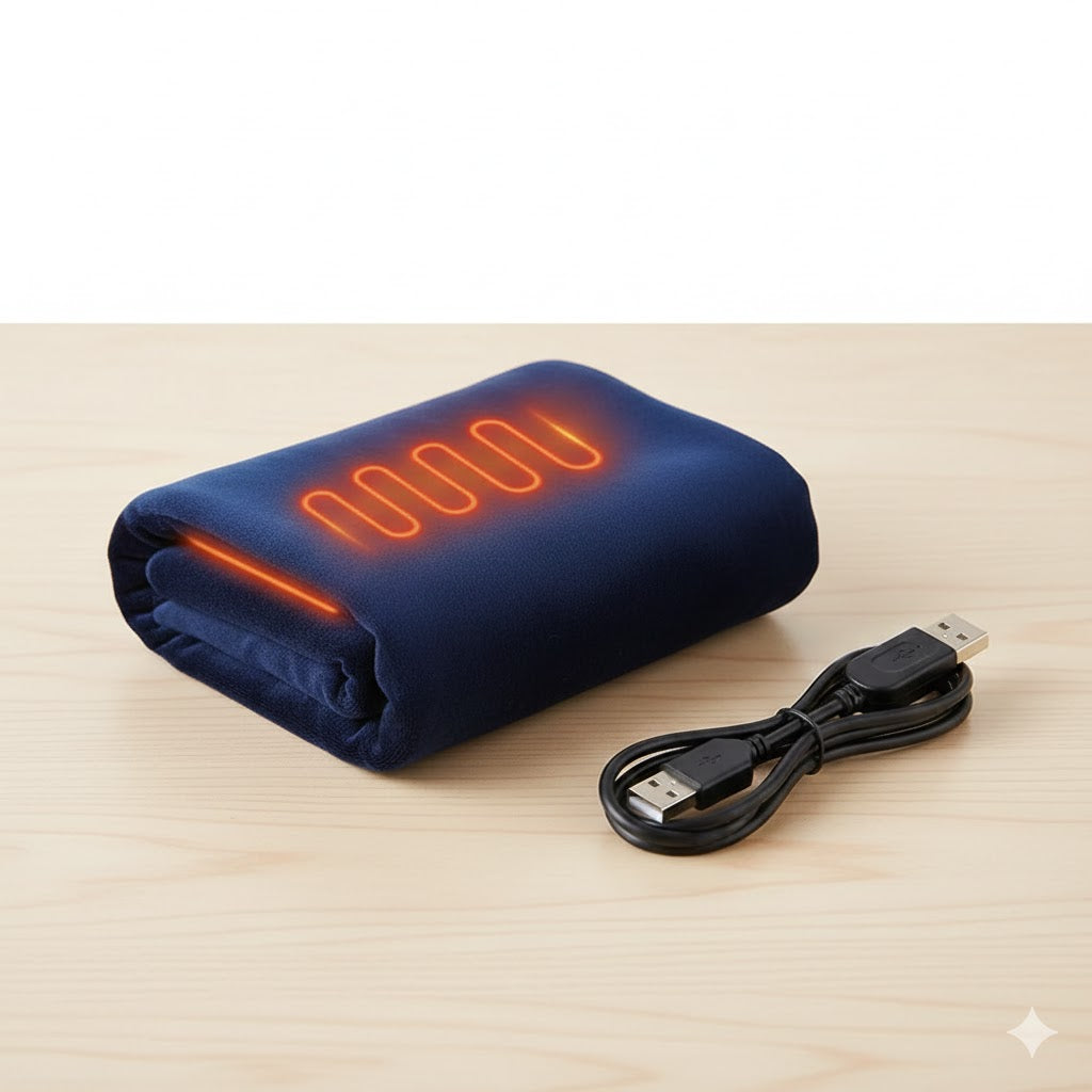 USB Heated Neck Scarf – Adjustable 3-Level Temperature Warmth