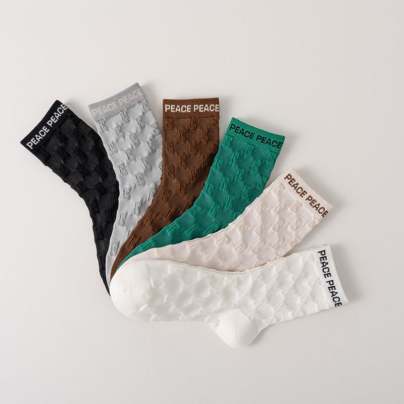 Women’s Comfy Knit Crew Socks (6-Pair Set) – Soft, Breathable, All-Season Everyday Wear