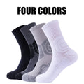 4-Pair Compression Athletic Crew Socks — Cushioned, Breathable, Anti-Slip Performance Fit (Men’s)