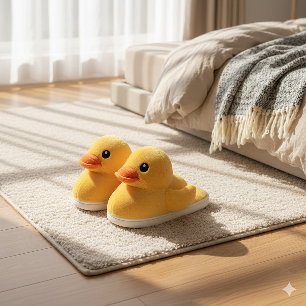 Cozy Duck Plush Slippers — Ultra-Soft Cartoon Warm Home Slippers (Men & Women)