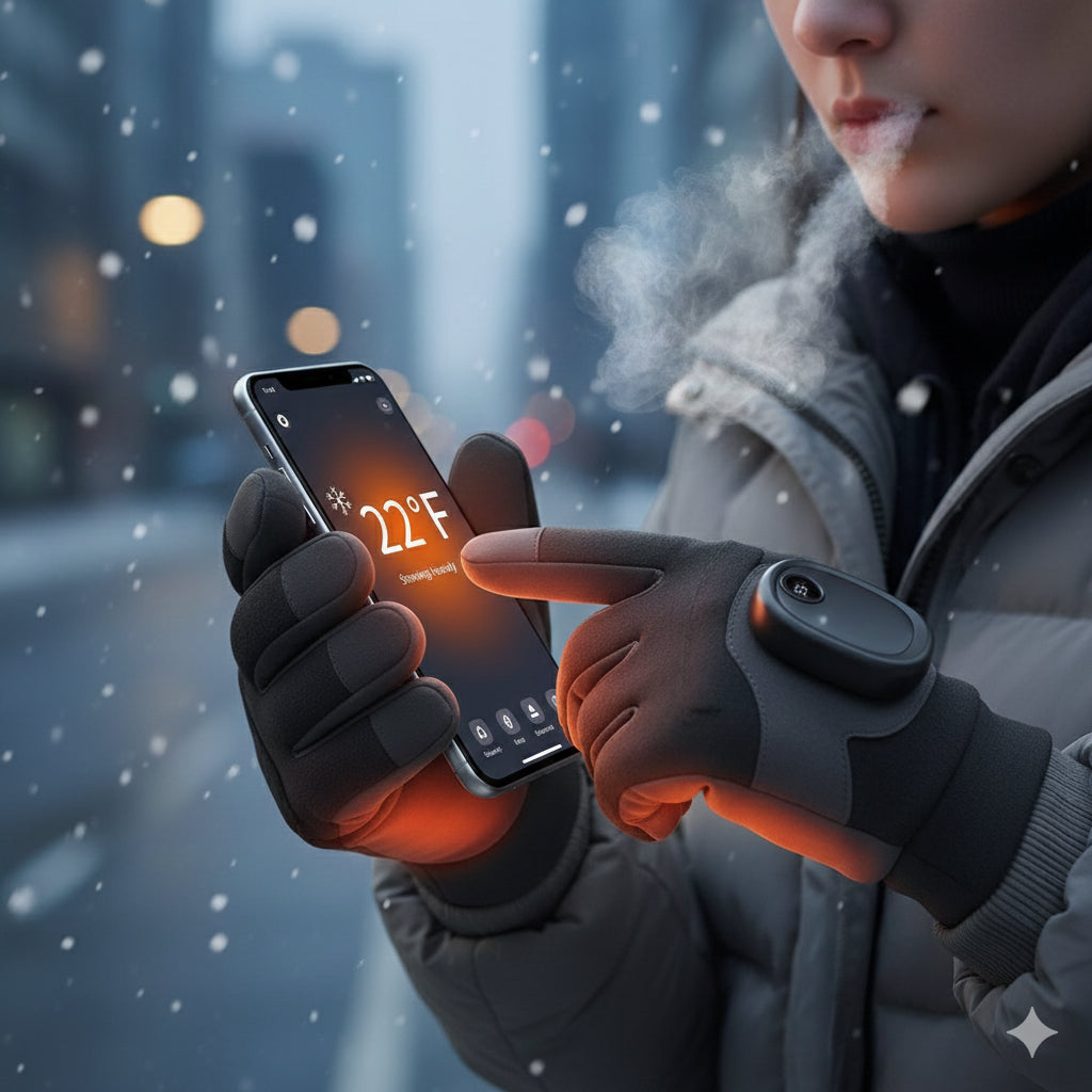 Rechargeable Heated Gloves — Instant Warmth for Cycling, Outdoor Work & Winter Sports