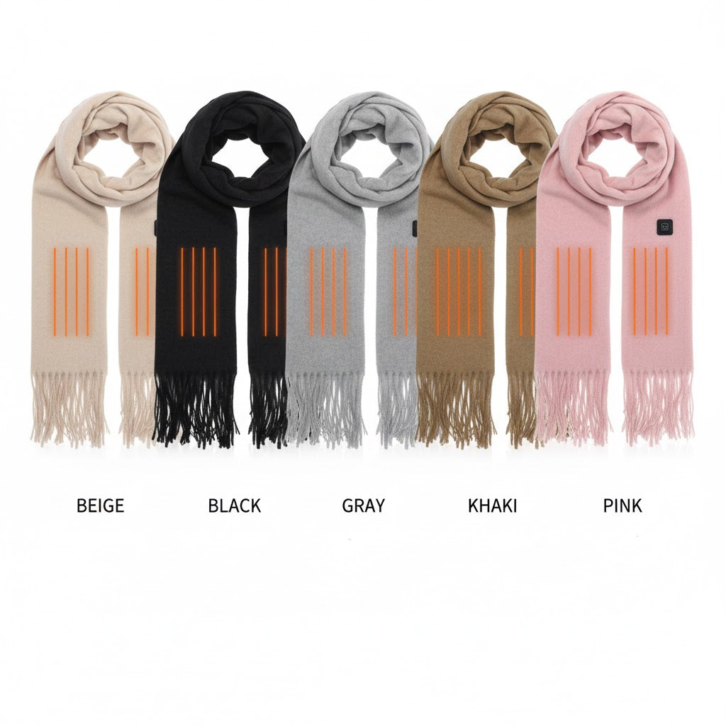 Electric Heated Winter Scarf – USB Warming Neck Wrap (3 Heat Modes)