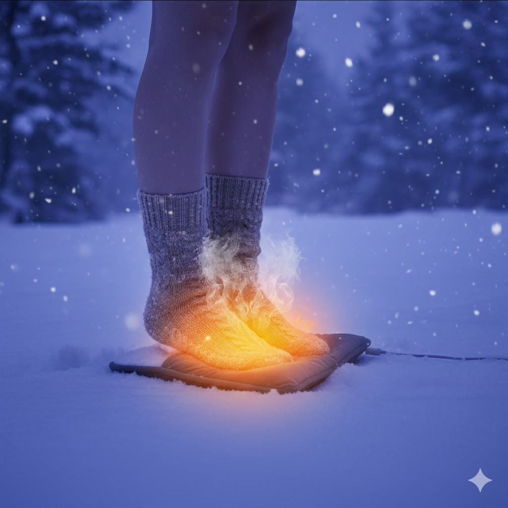 USB Foot Warmer Pad – Plush, Washable, Under-Desk Heating Mat (Winter Essential)Instant foot warmth in seconds — perfect for cold floors, desks, and bedtime comfort.