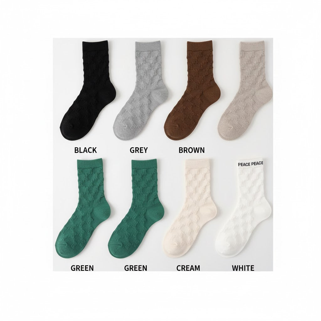 Women’s Comfy Knit Crew Socks (6-Pair Set) – Soft, Breathable, All-Season Everyday Wear