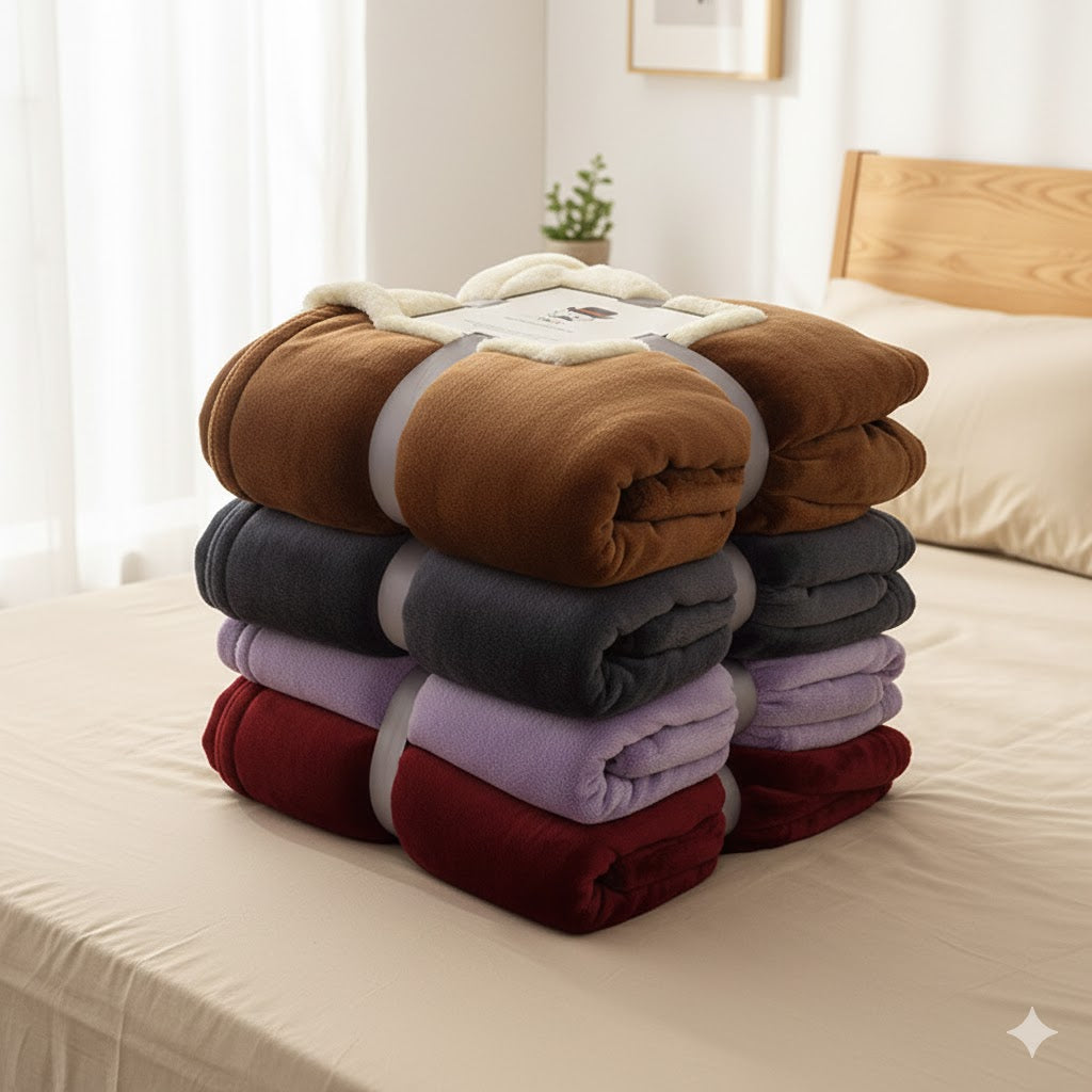 Cozy Plush Fleece Blanket — Ultra-Soft, Thick & Warm Throw for Couch, Bed & Home Décor (Multiple Sizes & Colors)