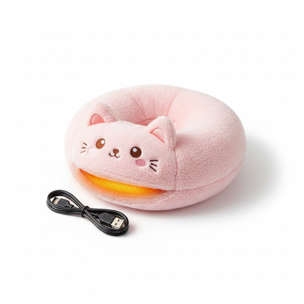 USB Plush Heated Foot Warmer — Ultra-Soft Cozy Foot Heating Pad for Home & Desk