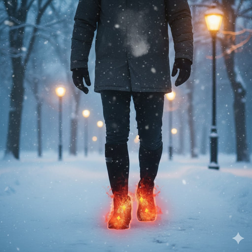 Rechargeable Heated Socks – 4-Level Electric Foot Warmers (Indoor/Outdoor)