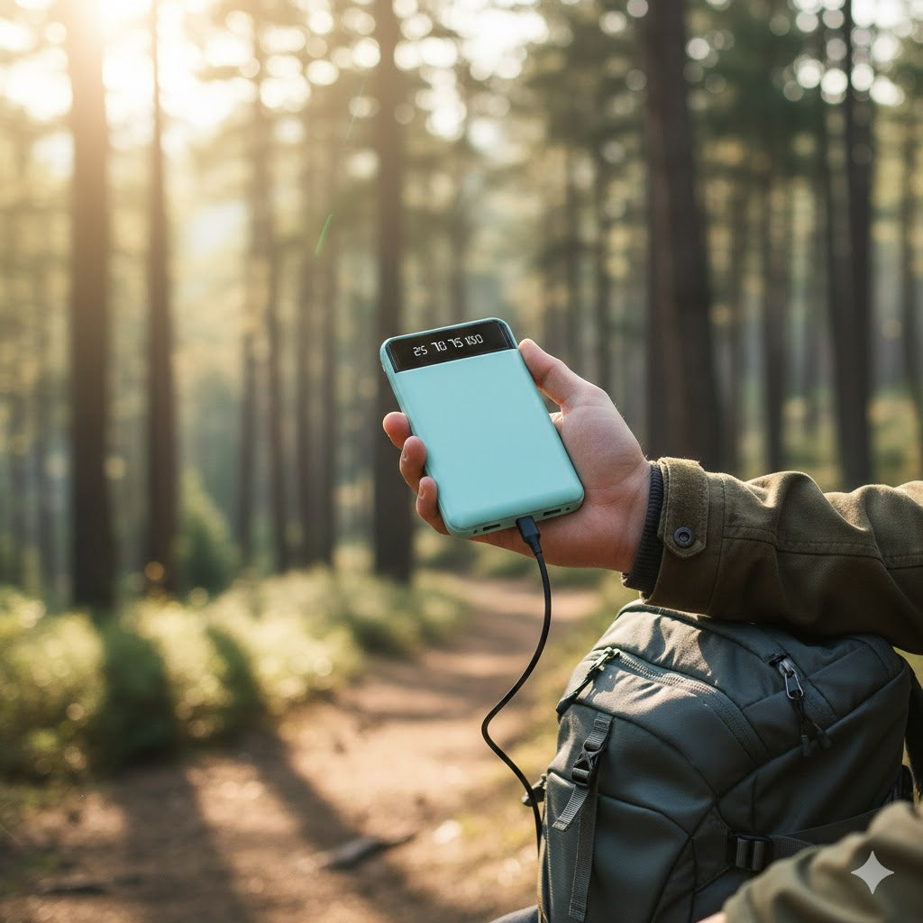 10,000mAh Ultra-Slim Power Bank — Fast Charging, LED Display, Dual USB Ports