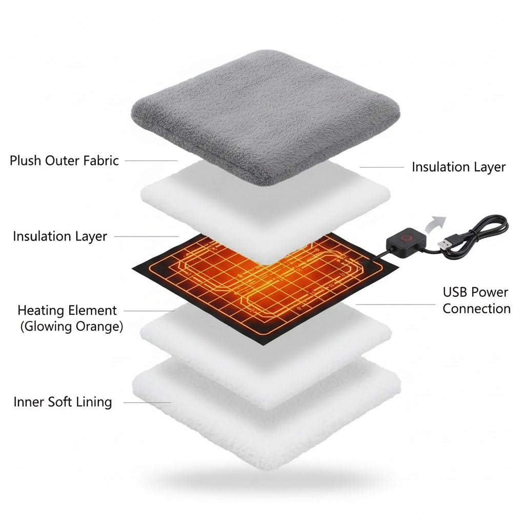 USB Foot Warmer Pad – Plush, Washable, Under-Desk Heating Mat (Winter Essential)Instant foot warmth in seconds — perfect for cold floors, desks, and bedtime comfort.