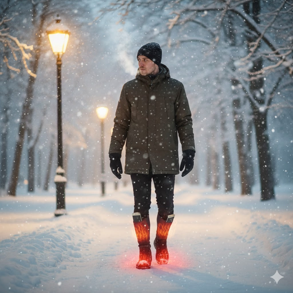 Electric Heated Socks – Rechargeable Foot Warmers (3 Heat Levels)