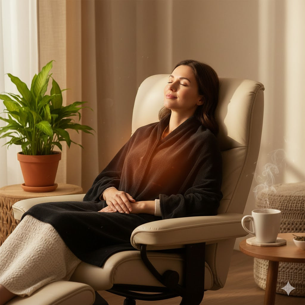 USB Heated Shawl — 3 Heat Levels, Zippered Wrap (Normal & Tassel Styles)