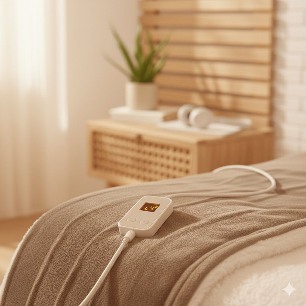 USB Heated 10-Level Electric Fleece Blanket (Twin–King)