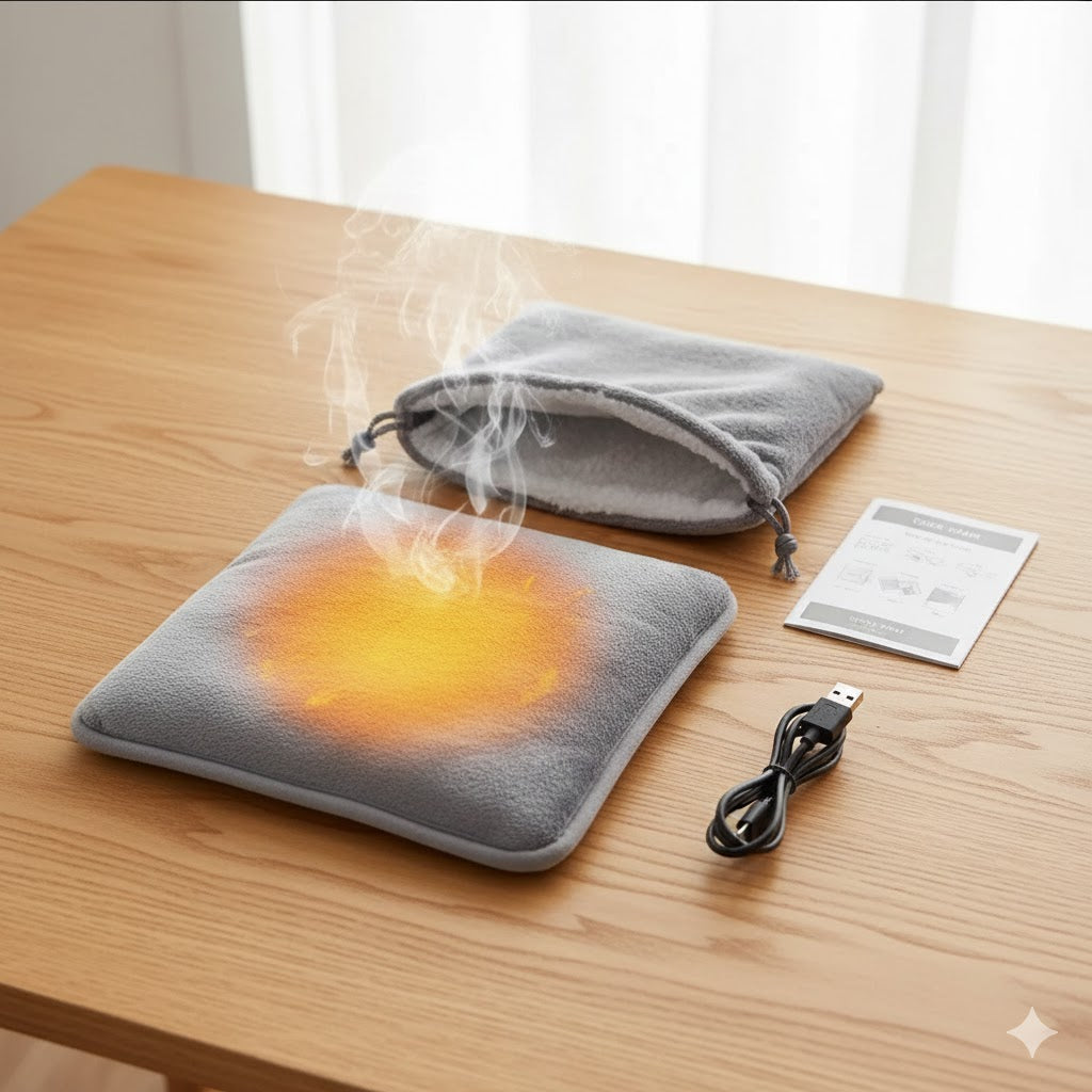 USB Foot Warmer Pad – Plush, Washable, Under-Desk Heating Mat (Winter Essential)Instant foot warmth in seconds — perfect for cold floors, desks, and bedtime comfort.