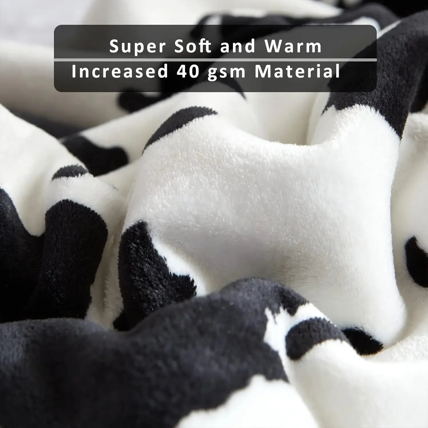 Cozy Cow Print Fleece Blanket – Soft Farmhouse Throw for Couch, Bed & Kids