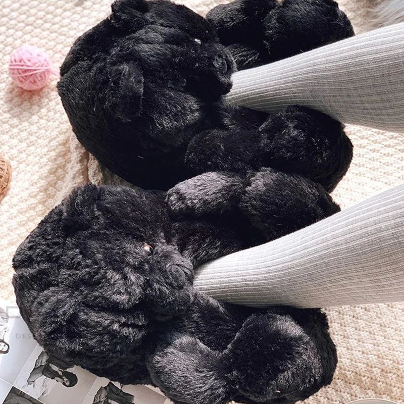 Cozy Teddy Bear Plush Slippers – Ultra Soft, Warm & Cute Winter Indoor Footwear