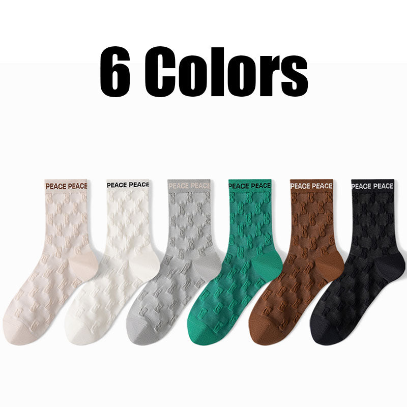 Women’s Comfy Knit Crew Socks (6-Pair Set) – Soft, Breathable, All-Season Everyday Wear