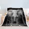 Cozy Elephant Sherpa Throw Blanket — Ultra-Soft Fleece, Winter-Warm & Premium 3D Print